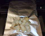 牡蠣と百合根と春菊等のホイル焼き作り方3写真