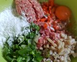 豚ひき肉とレンコンのシャキシャキつくね作り方1写真