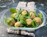 鶏団子の柚子胡椒、水菜和え作り方5写真