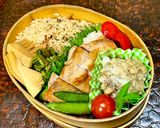 お弁当⭐︎ほうじ茶と梅干しの炊き込みご飯作り方11写真