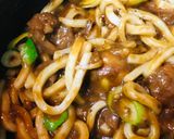 あまったカレーで●卵のせカレー焼きうどん作り方2写真