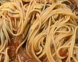 ひき肉と茄子のトマトスパゲティ作り方7写真