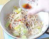 和蕎麦で “焼きそば”味付けは麺つゆ作り方4写真
