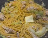 豚肉とキャベツのワンポット和風パスタ作り方5写真