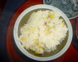 サツマイモとコーンの炊き込み御飯作り方5写真