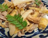 ミコばあばの竹の子と生椎茸、豚肉炒め作り方8写真