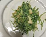 豆苗のにんにく炒め作り方8写真