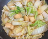 白菜と油揚げの卵とじ作り方4写真