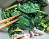 【爆速レンチン♪】舞茸×ほうれん草の中華和え🧧🍄🟫作り方2写真