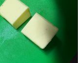 じゃがいもとちくわの春色香るパスタ💚作り方3写真
