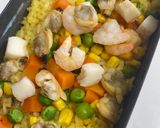 キャンプ飯！シーフードMIXカレーピラフ作り方4写真
