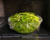 レンジで、ほうれん草の彩り巣篭もり作り方1写真
