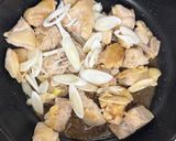 鶏もも肉と葱のわさびポン酢炒め作り方6写真