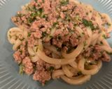 レンジのみ甘辛そぼろ混ぜうどん作り方6写真