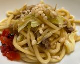 包丁いらず☆めんつゆ使用でズボラ焼きうどん作り方7写真