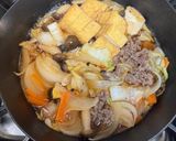 牛こま肉と厚揚げのすき焼き風作り方8写真