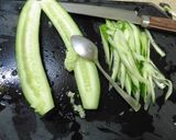 豆苗とキュウリとツナの味噌マヨサラダ作り方1写真