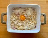 超簡単⭐︎レンジで作るカルボナーラ風パスタ作り方4写真