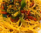 トマト缶＆オクラのトマトソースパスタ作り方3写真