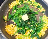 コーンとほうれん草のバターいため作り方7写真