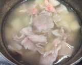馬鈴薯とバラ肉スナップエンドウ味噌汁♬作り方2写真