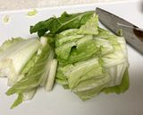 継ぎ足し白菜と白ねぎの味噌汁作り方1写真