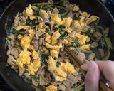 小松菜と豚バラのふわたま中華丼作り方5写真