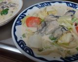 豆乳でつくる牡蠣のチャウダー作り方8写真