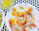 海老とアボカド茹で卵のチーズドレサラダ♬作り方5写真