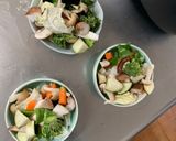 肉無チクワクリーミー洋風ユッケ丼味野菜炒作り方11写真