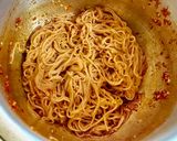黄リンゴと豚バラの旨辛ふるるビビン冷麺！作り方10写真