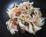 激うま♬三種のきのこと甘栗クリームパスタ作り方3写真