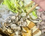 ワンパン 白菜と豚こまのすき焼き風煮物作り方17写真