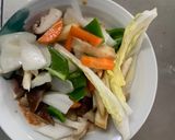 お一人様洋風オイ麻婆味根菜たっぷり野菜炒作り方12写真
