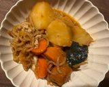 秋野菜！カボチャ入りこってり肉じゃが作り方7写真