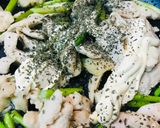 鶏肉とアスパラのクマヨネーズソースパスタ作り方2写真