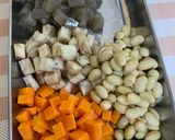 食べごたえある根菜ゴロゴロ甘辛そぼろ炒め作り方1写真