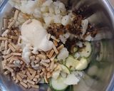 高野山豆腐高菜ちりめんじゃこポテトサラダ作り方3写真