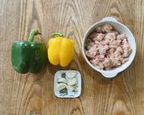 ピーマンと鶏肉の炒め物作り方1写真