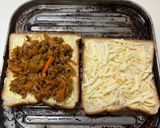 【活用朝食】ミートとチーズのホットサンド作り方2写真