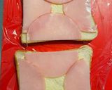 弁当前日に作るサンドイッチ。ハム卵チーズ作り方3写真