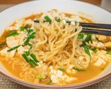 炒りニラ豆腐の辛ラーメンブラック作り方11写真