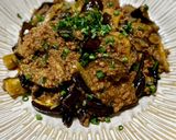大きな耐熱皿で作る！レンチン麻婆茄子作り方6写真