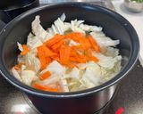 炊飯器⌘豚バラネギ塩チャーハン作り方3写真