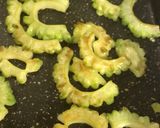 簡単おつまみ🍺ゴーヤと焼けるチーズの砂糖醤油焼き作り方3写真
