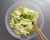 レンジ1分！やみつき塩だれ春キャベツ。作り方3写真