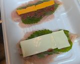 チーズがとろり！ささみの梅しそチーズ焼き作り方3写真