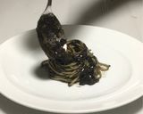 レモン香る旬のイカとセロリのイカ墨パスタ作り方17写真