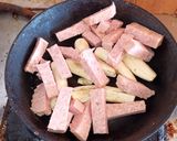 青バナナ_ポーク缶ケチャップ炒め作り方3写真
