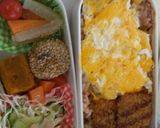 レンジ簡単ビーフストロガノフ味オムライス弁当作り方17写真